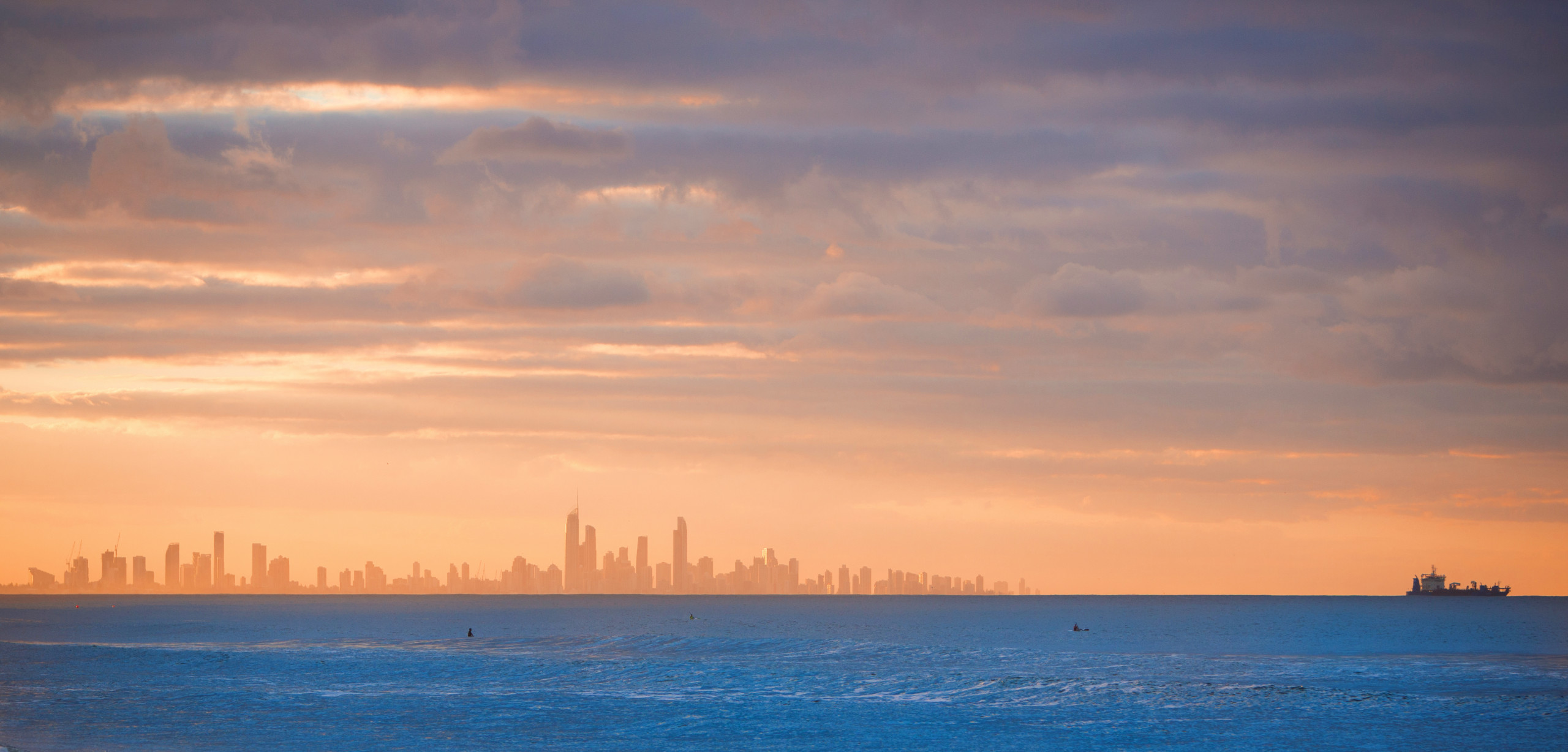 Gold Coast City Skyline at sunset