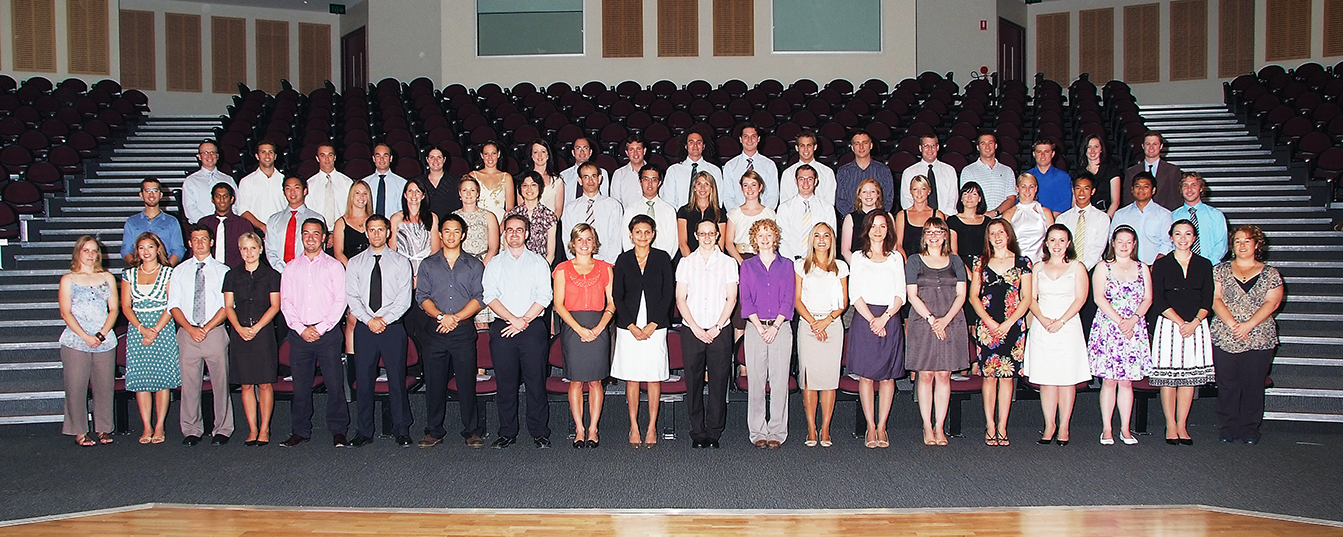 Griffith University's inaugural Bachelor of Medicine graduates at their 2008 graduation ceremony on the Gold Coast.