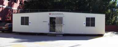 Original demountable building used by Griffith University's Institute for Glycomics on the Gold Coast.