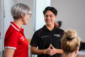 Griffith University pharmacy students learning in a clinical education environment.